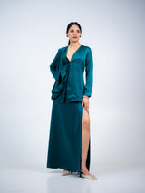 DRAPED BLAZER DRESS SET