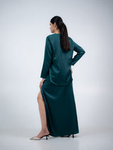DRAPED BLAZER DRESS SET